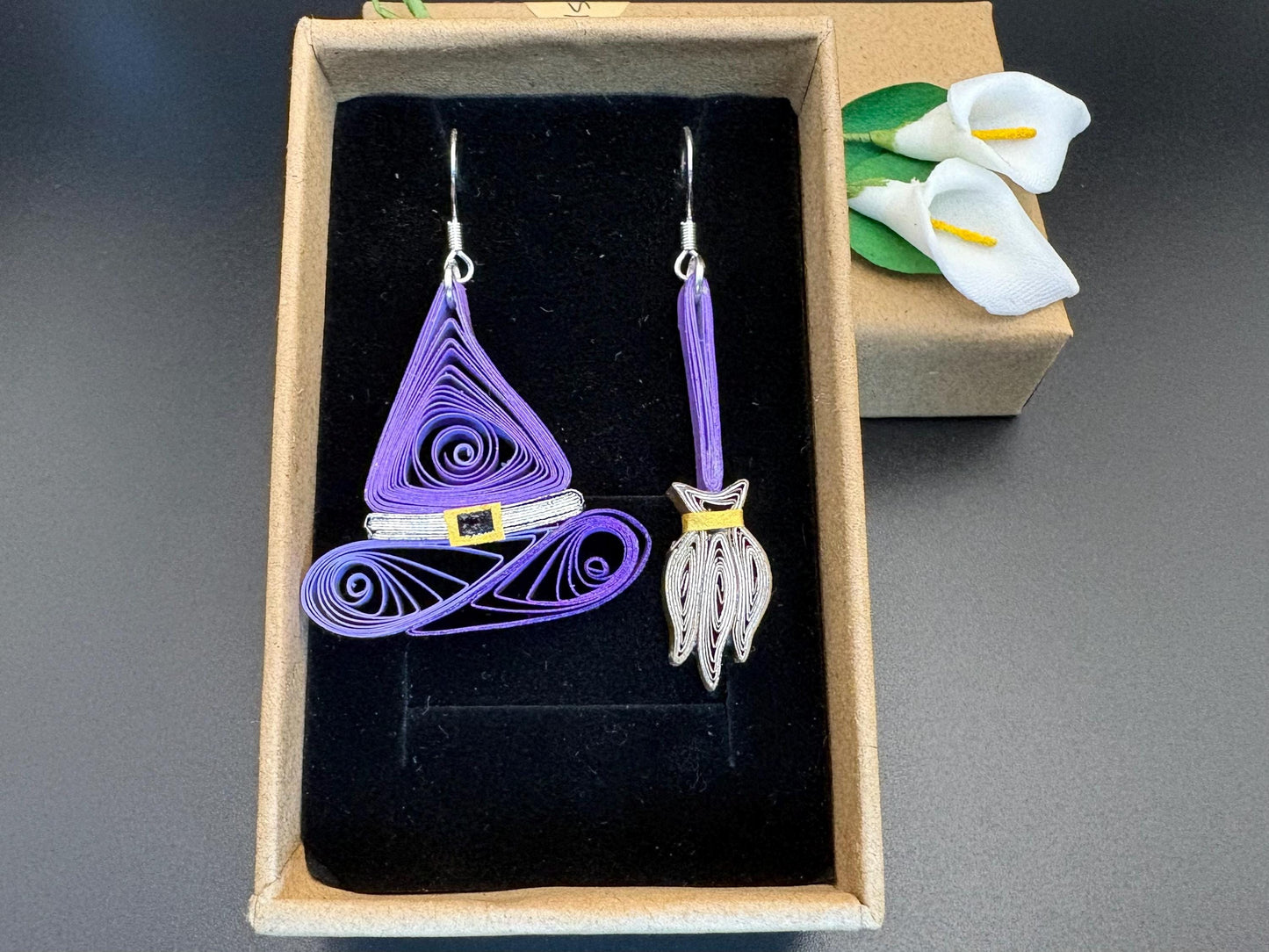 Lost and Found :) -  Witch Hat & Broom - Purple