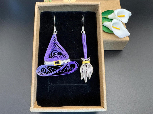 Lost and Found :) -  Witch Hat & Broom - Purple