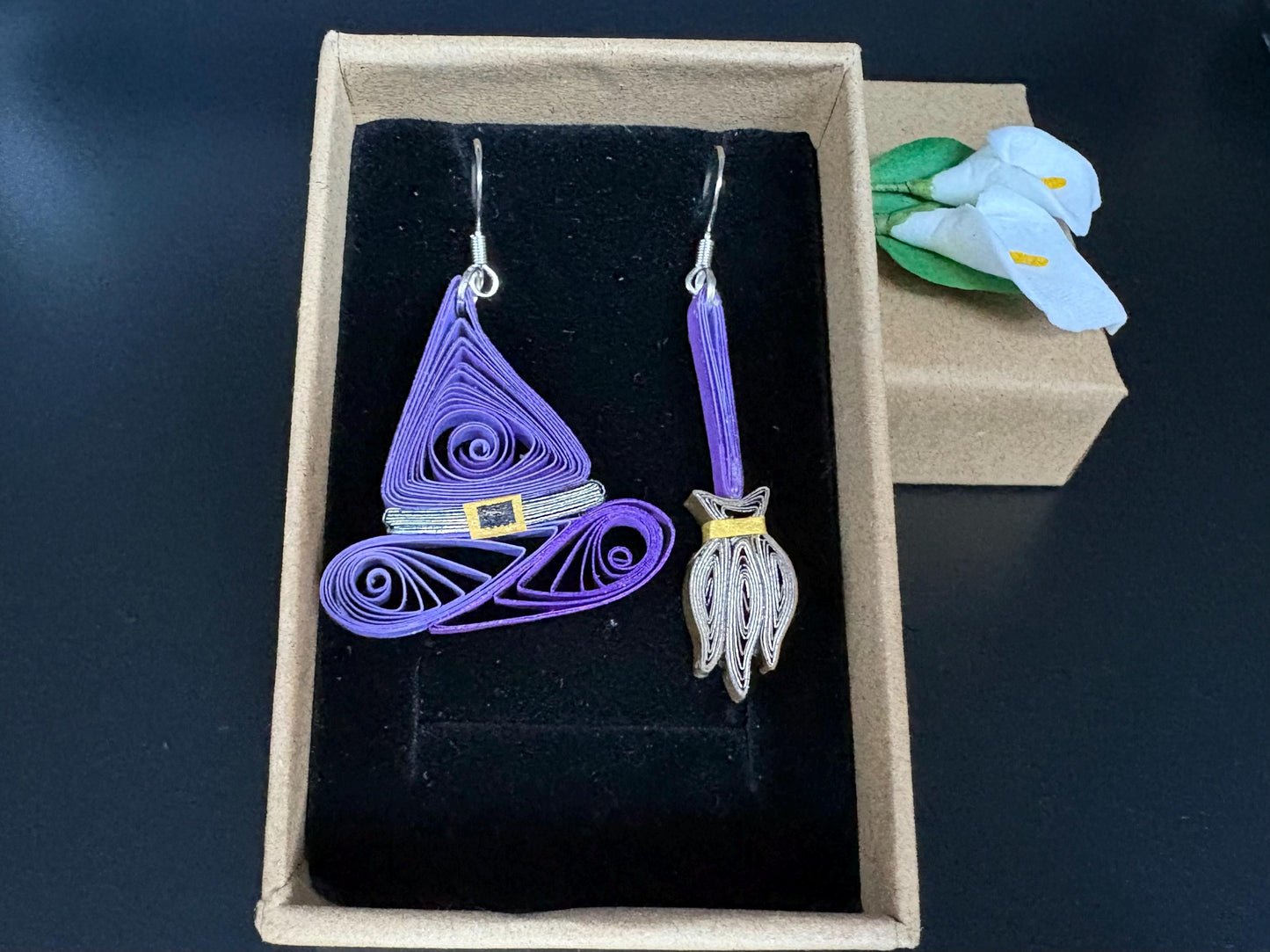 Lost and Found :) -  Witch Hat & Broom - Purple