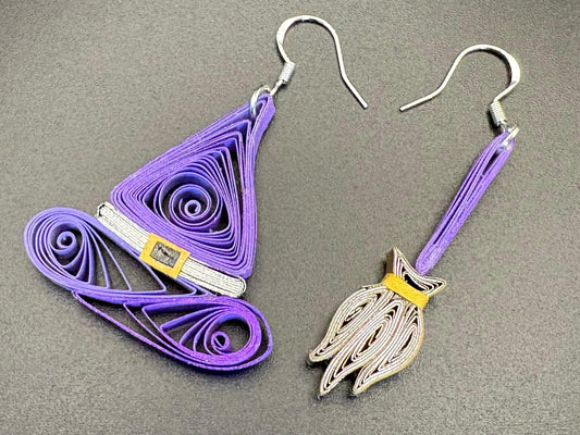 Lost and Found :) -  Witch Hat & Broom - Purple